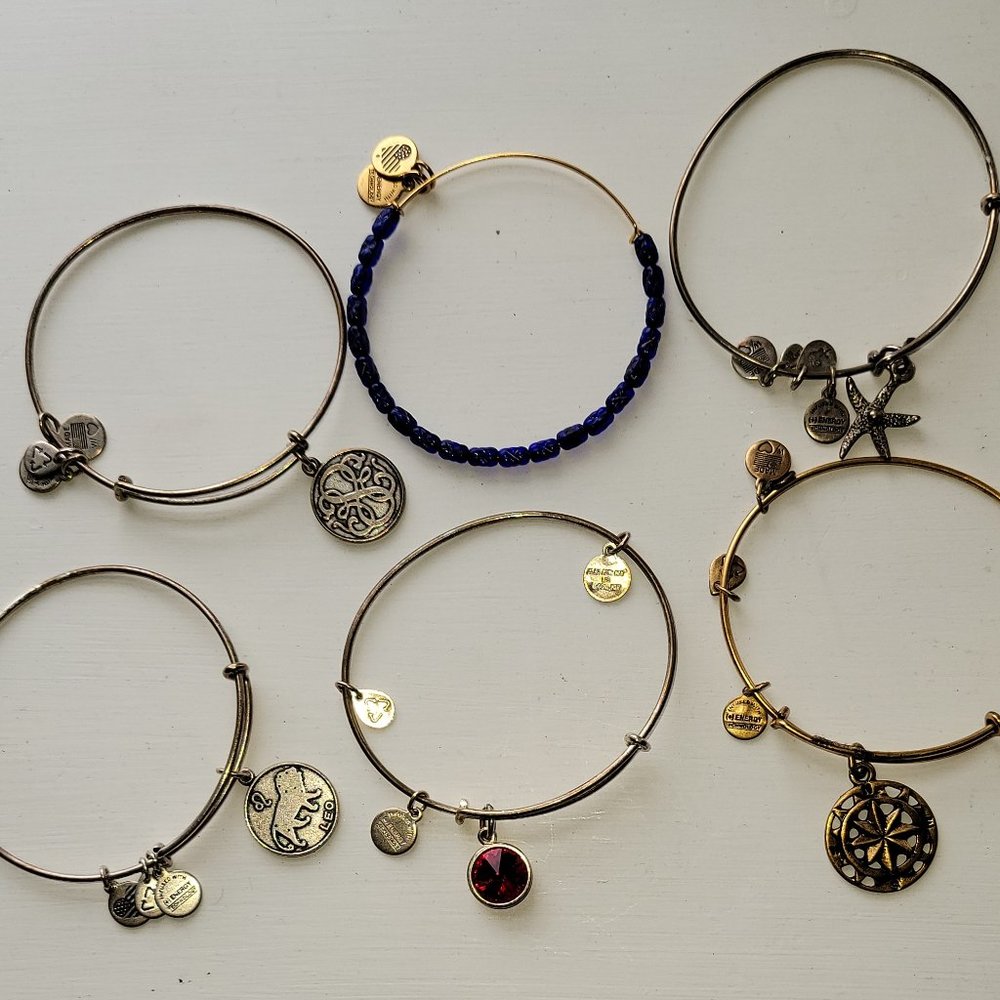 6 Alex and Ani bracelets